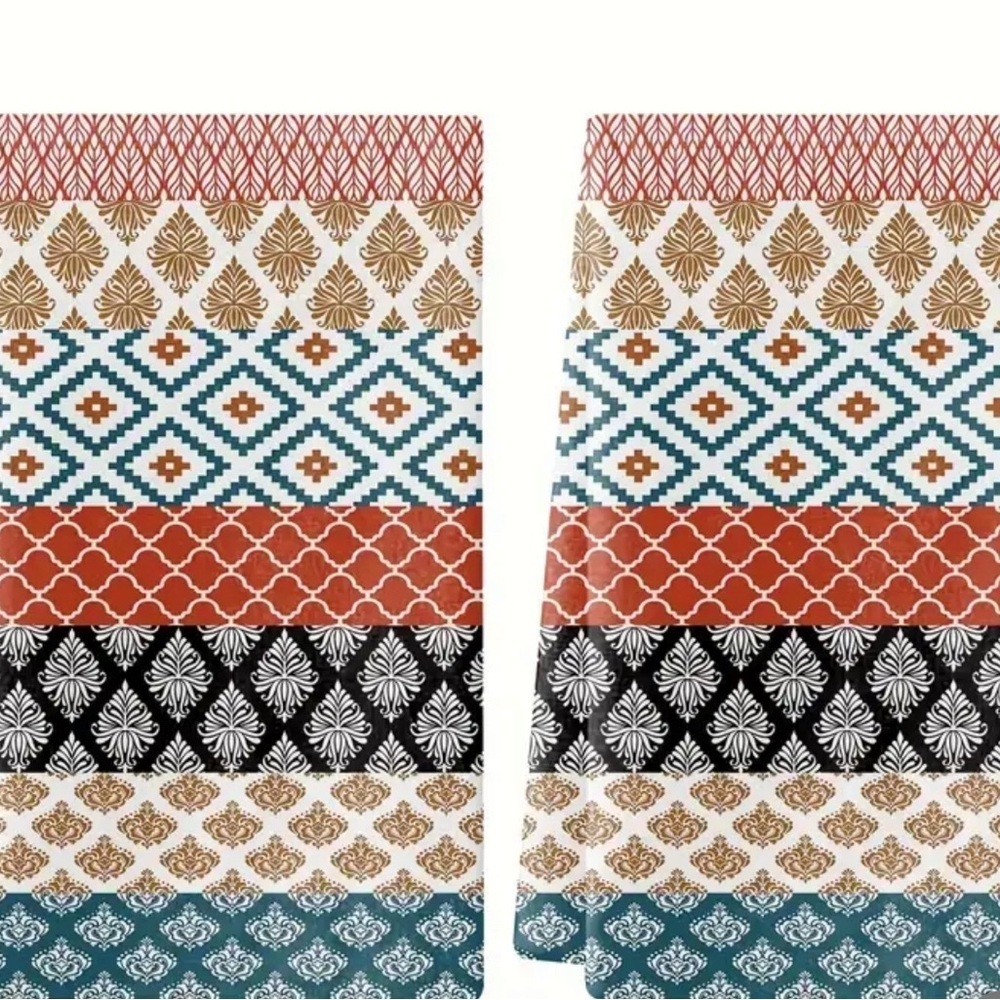 One Set Two Towels Boho Print - Picture 2 of 2